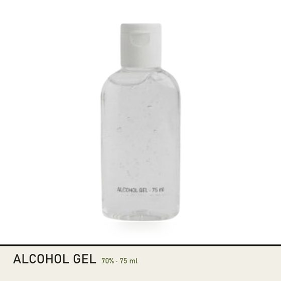 Alcohol gel al 70 por ciento, sin marca