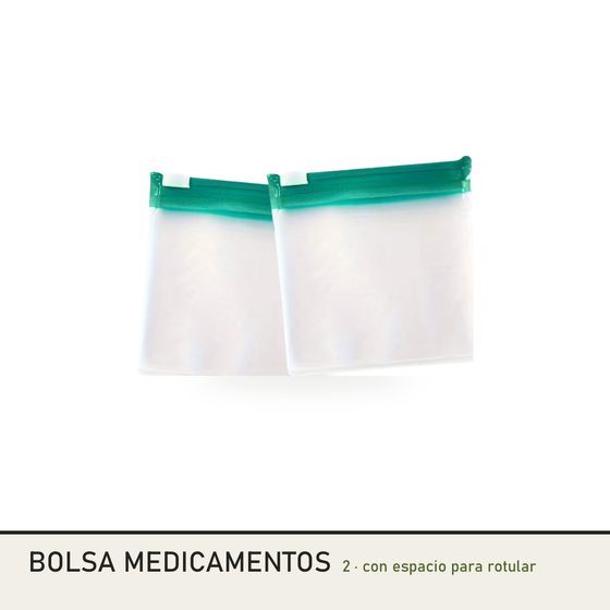 Bolsa para medicamentos con espacio para rotular