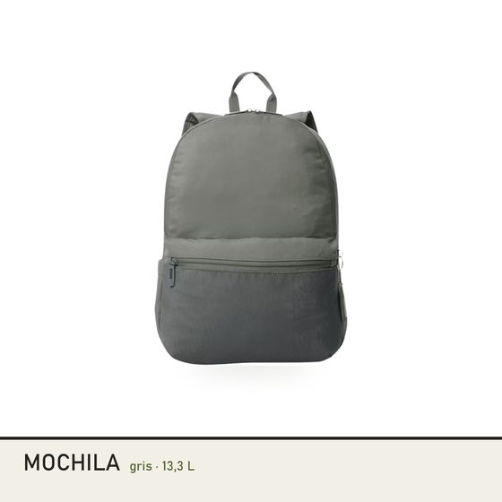 Mochila gris de 13,3 litros